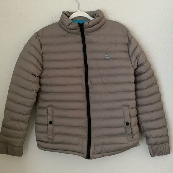 Sir Raymond Tailor Grey Ribbed Puffer Men’s Golf Jacket Size L - Picture 1 of 11